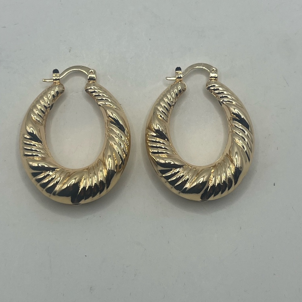 Gold plated Gold Hoop Earrings